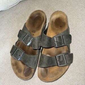 Women's Size 40 Black Leather Arizona Birkenstock